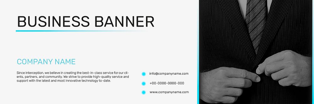 Editable business banner template psd for company website