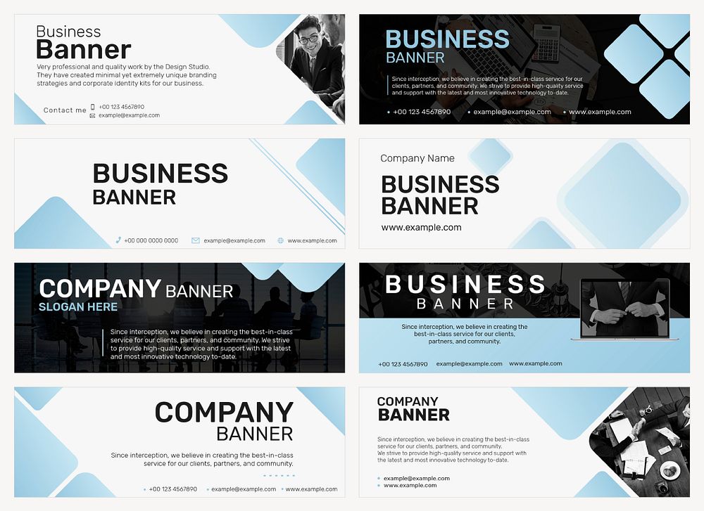Professional business banner template psd in minimal design set