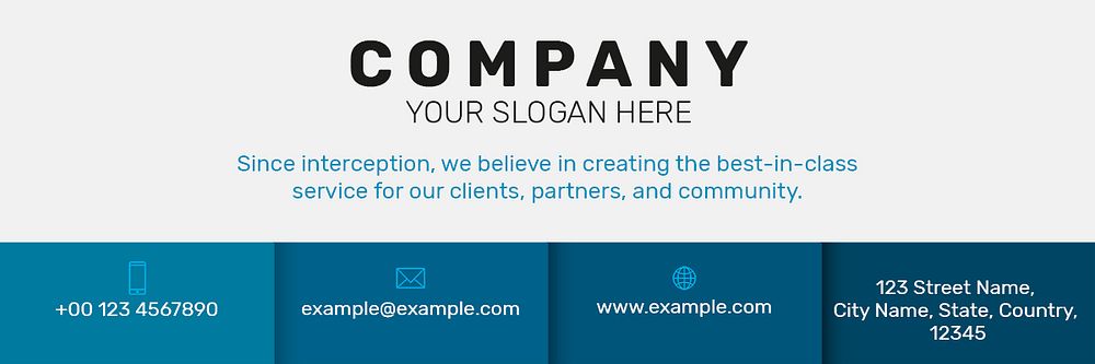 Company email header template psd for business