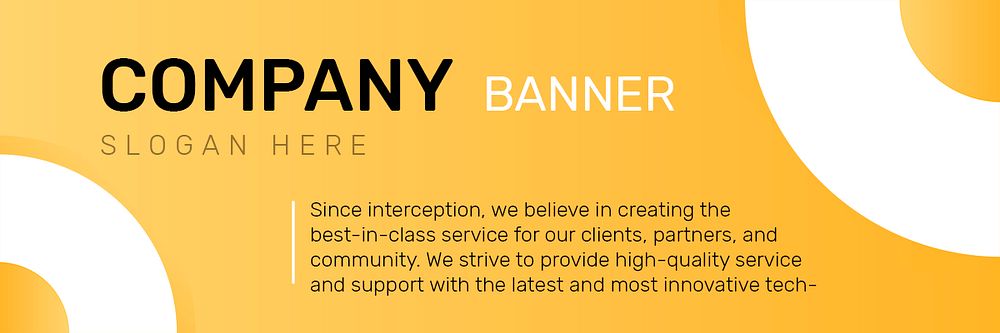Company banner editable template psd for business website