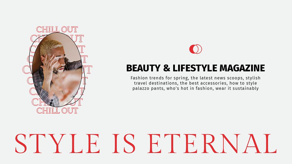 Fashion and lifestyle template psd blog in minimal style