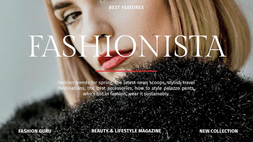 Fashion blog template psd for fashion and lifestyle magazine