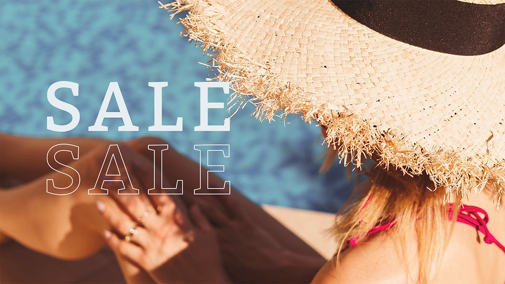 Summer sale banner template psd in colorful tone