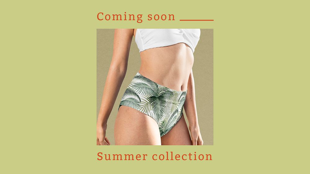 Summer collection banner template psd