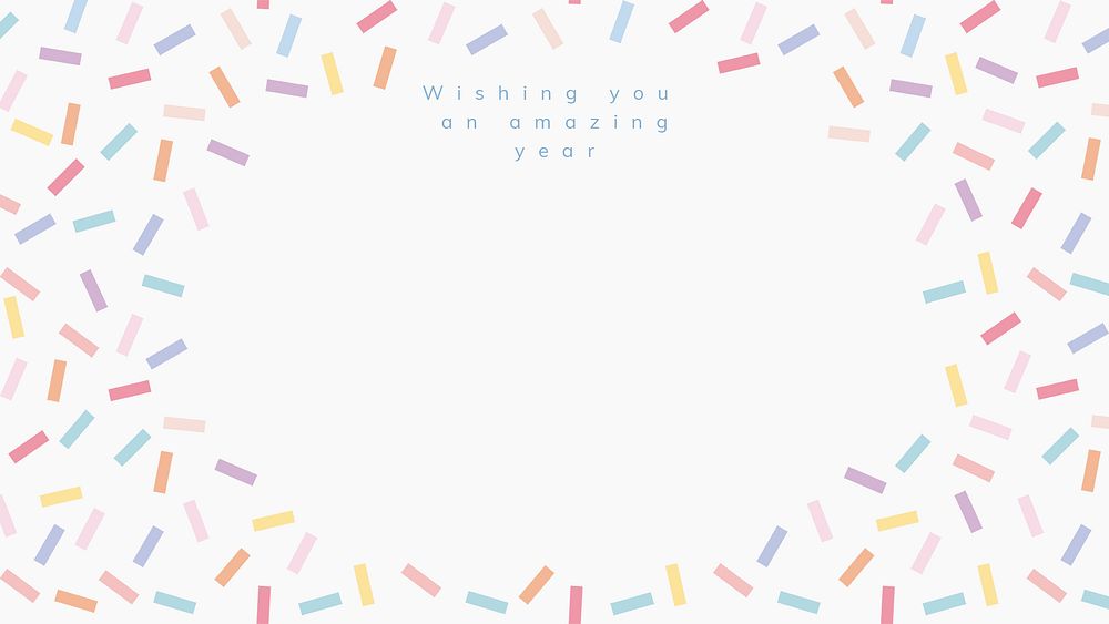 Sprinkle birthday greeting template psd with white background