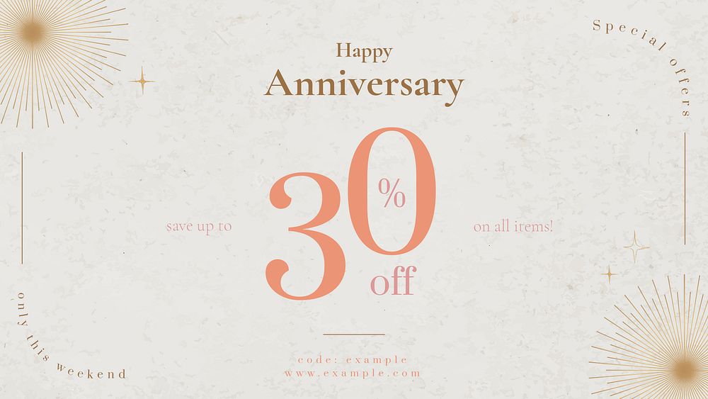 Anniversary sale ad template psd for social media post