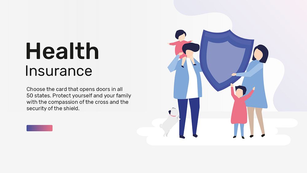 Health insurance template psd for blog banner