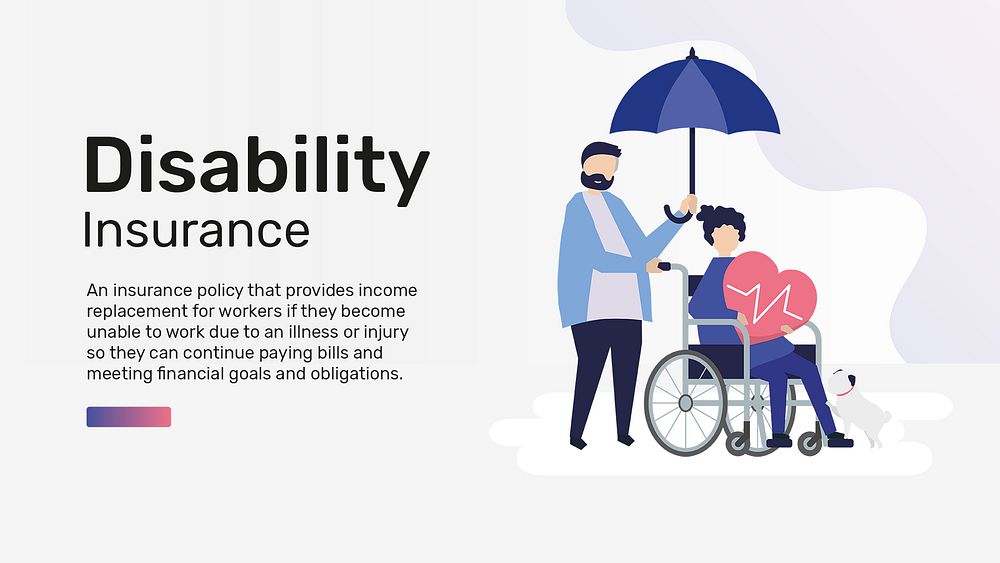 Disability insurance template psd for blog banner