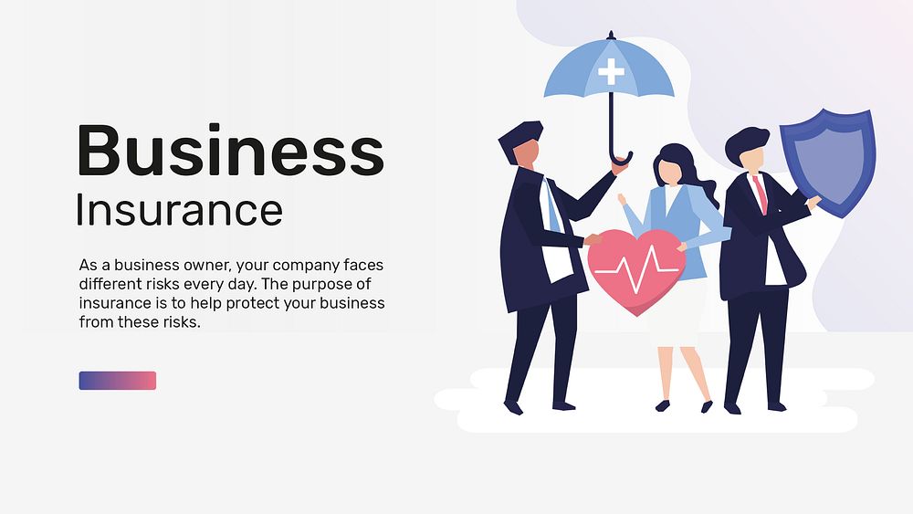 Business insurance template psd for blog banner