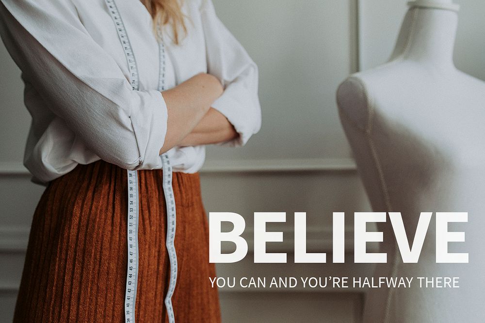 Believe fashion template psd with editable text