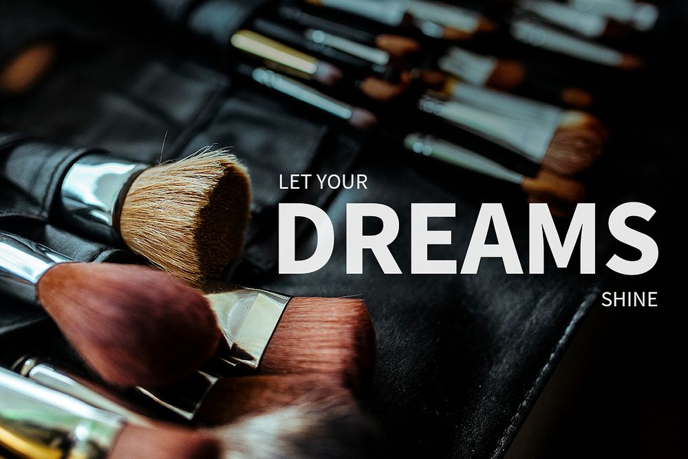 Dream cosmetic template psd with editable text