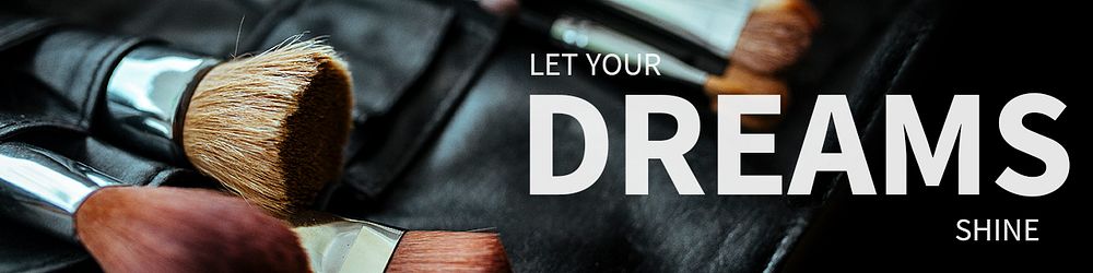 Dreams template psd for cosmetic web banner with editable text, Dreams