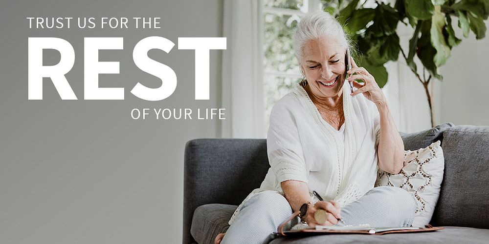 Personal life insurance template psd for elderlies ad banner