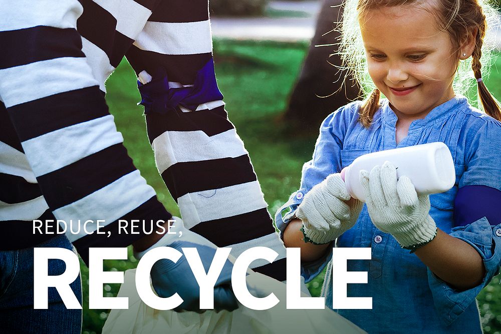 Reduce, reuse, recycle template psd