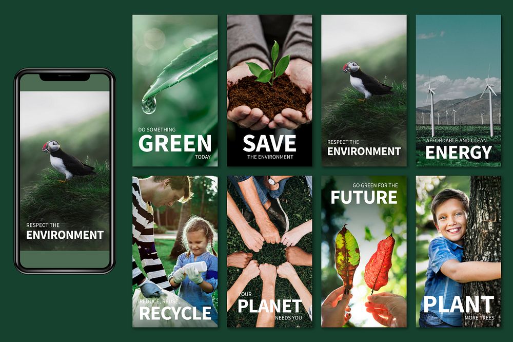 Environment template psd set for mobile wallpaper