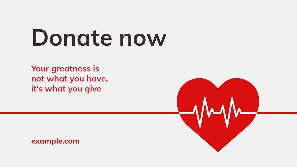 Donate now charity template psd blood donation campaign ad banner in minimal style
