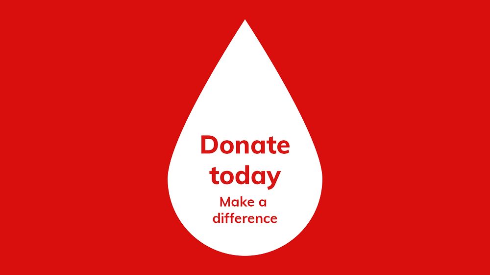 Donate today charity template psd blood donation campaign ad banner in minimal style