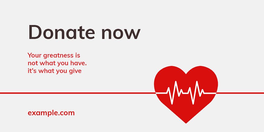 Donate now charity template psd blood donation campaign ad banner in minimal style