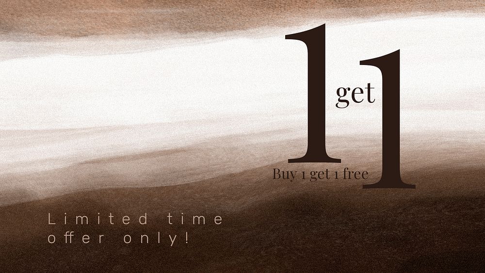 Aesthetic shopping promotion template psd buy 1 get 1 free ad banner