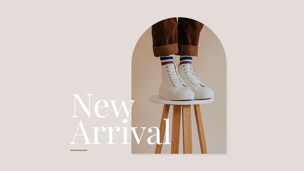 New arrival shopping template psd aesthetic fashion ad banner