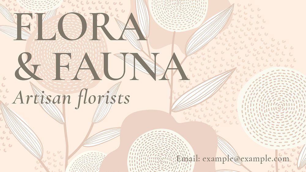 Feminine floral template psd for blog banner