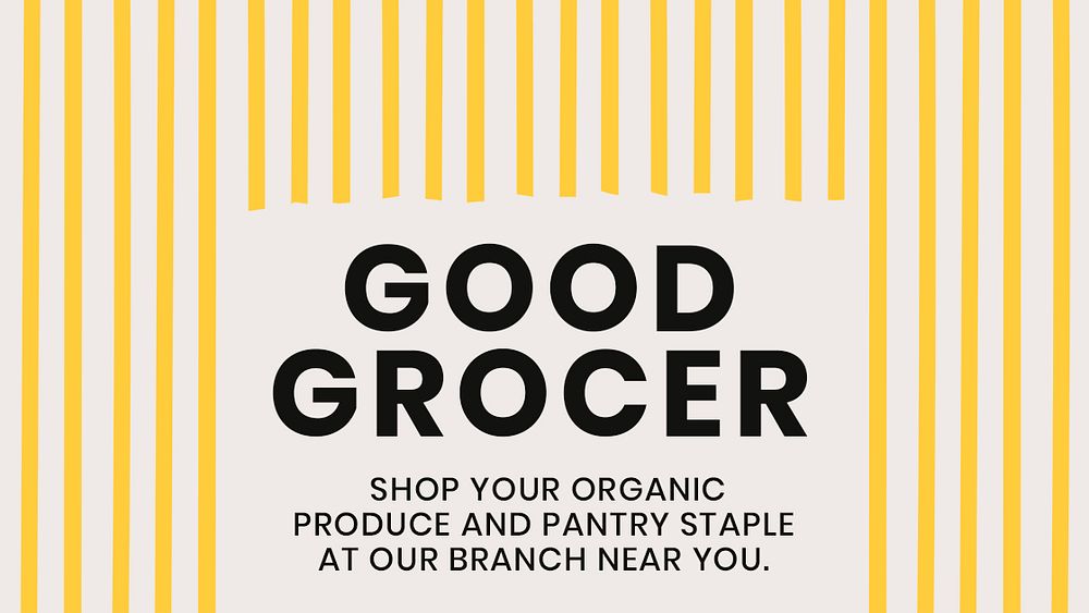 Good grocer food template psd with cute pasta doodle blog banner