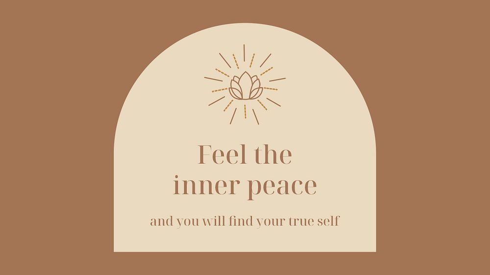 Mindfulness Facebook cover template, editable beige self love design psd
