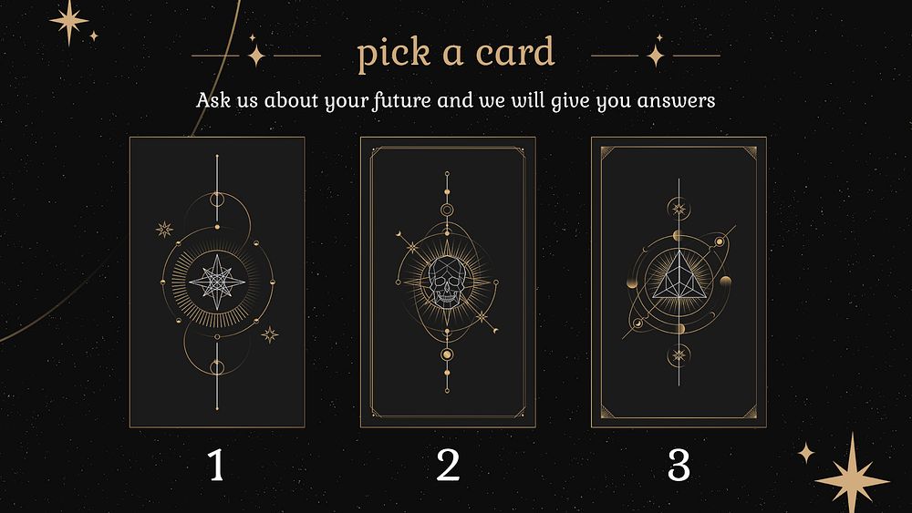 Horoscope blog banner template, Tarot card design psd