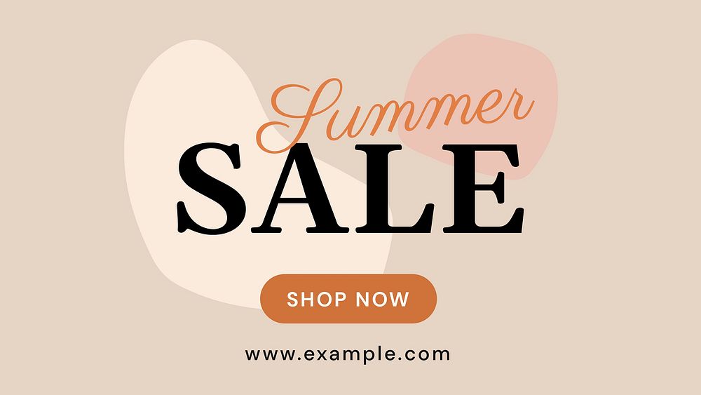 Summer sale banner template, shopping social media ad vector
