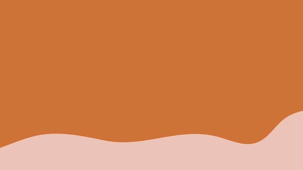 Simple orange computer wallpaper, pastel pink border background