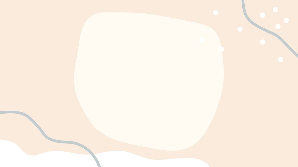 Cute memphis desktop wallpaper, circle frame, beige background