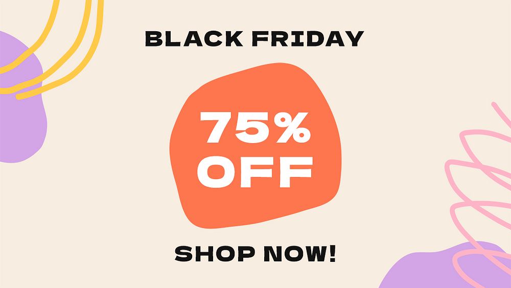 Black Friday sale template, blog banner advertisement psd