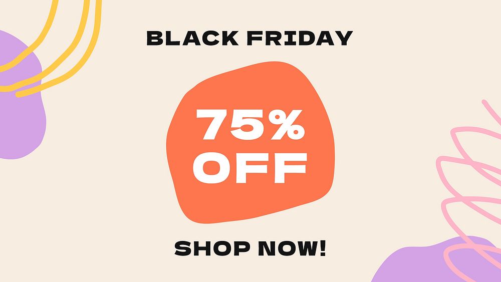 Black Friday sale template, blog banner advertisement vector
