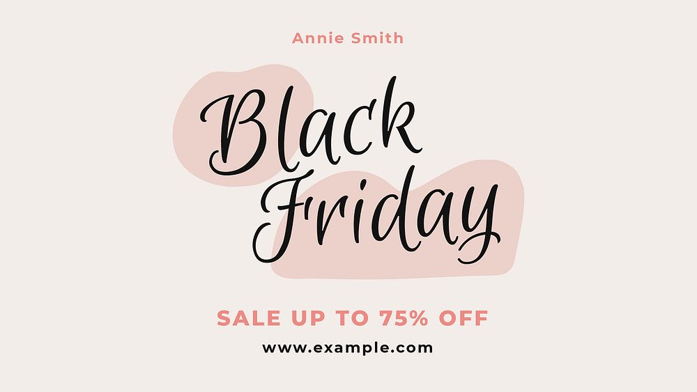 Black Friday ad template, blog banner vector