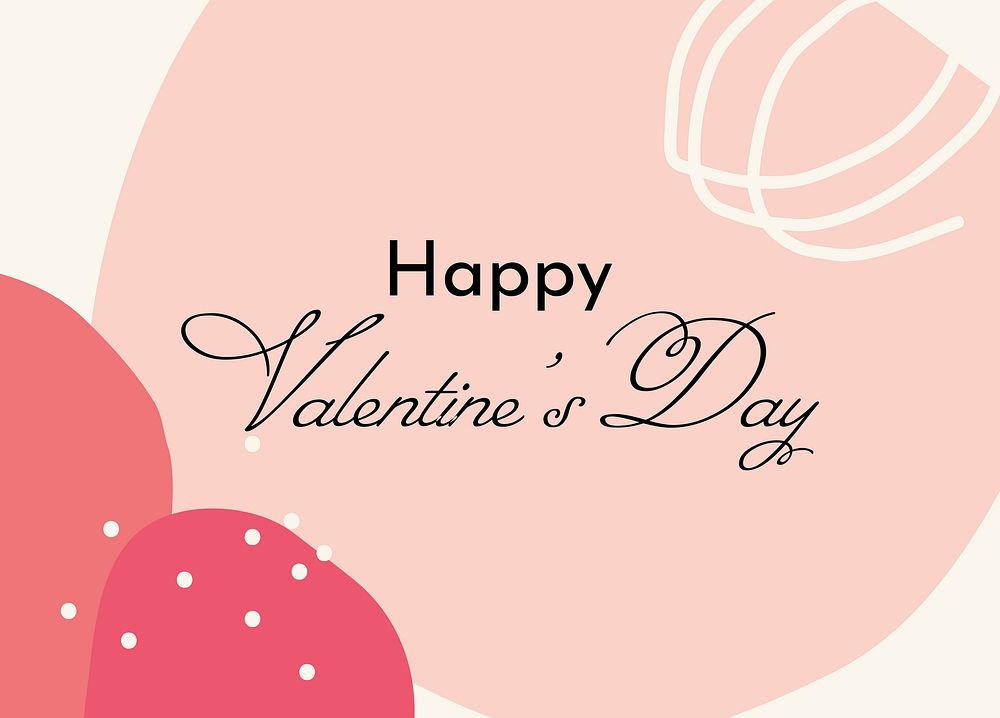 Happy Valentine's day greeting template, blog banner vector
