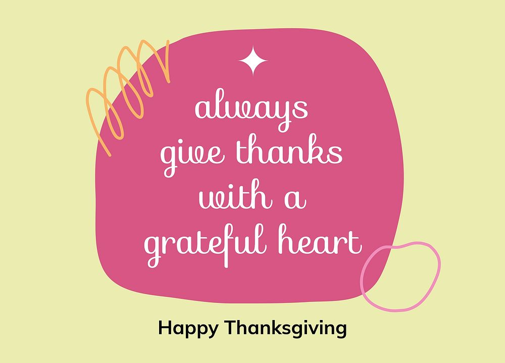 Pink memphis template, blog banner with happy thanksgiving text vector
