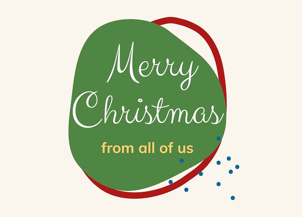 Merry Christmas greeting template, festive blog banner vector