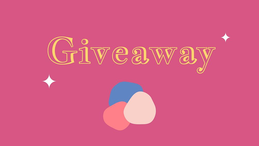 Pink brand giveaway template, advertisement banner vector