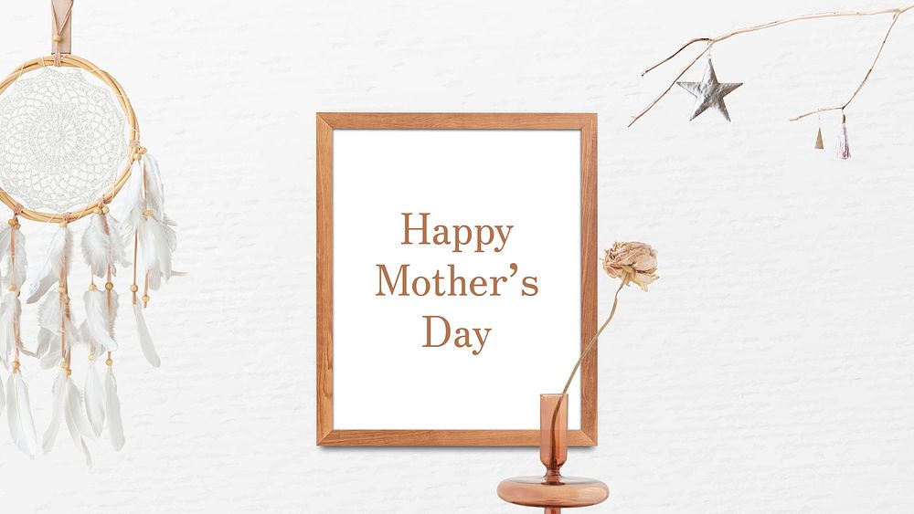 Aesthetic banner template, mother's day celebration vector