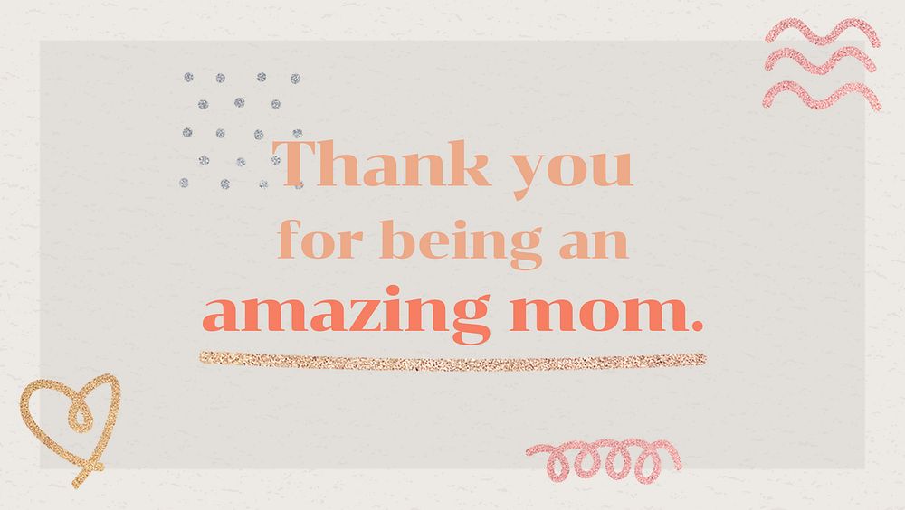 Cute memphis template, mother's day greeting banner psd