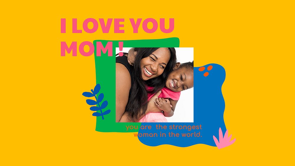 Colorful memphis template, greeting banner for mother's day psd