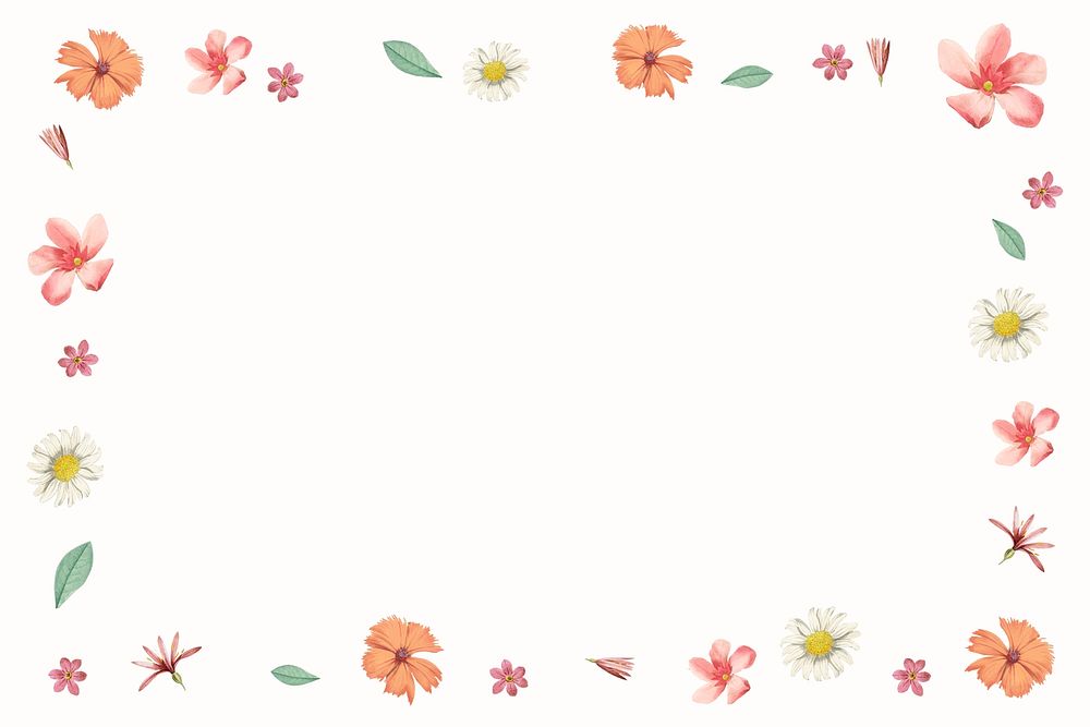 Spring frame background colorful aesthetic design psd