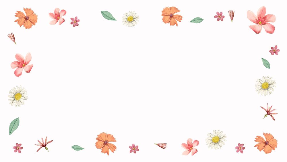 Spring frame desktop wallpaper, colorful aesthetic design