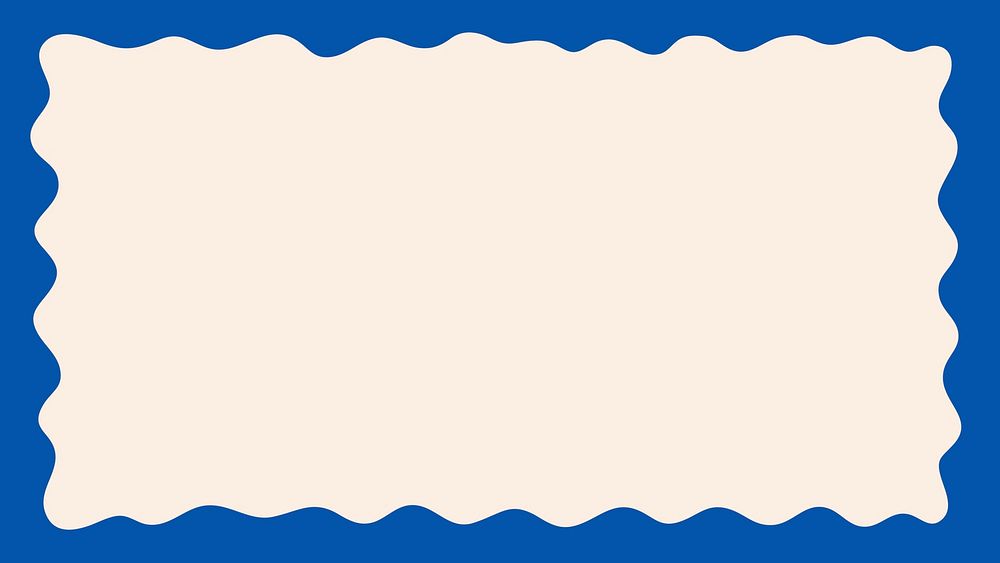 Blue frame desktop wallpaper, simple | Free Vector - rawpixel