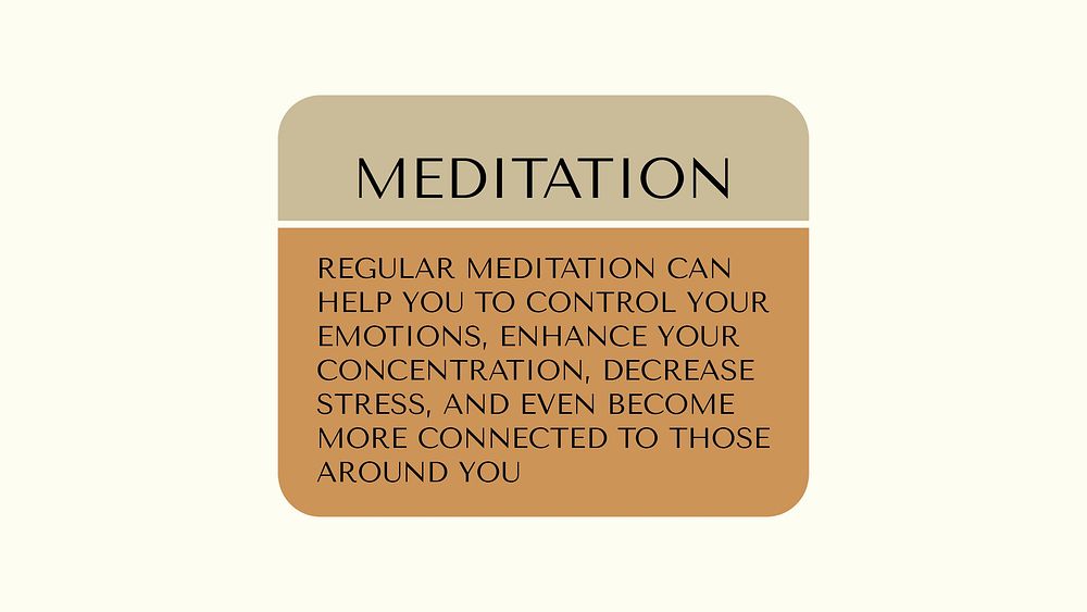 Meditation presentation template, health & wellness design psd
