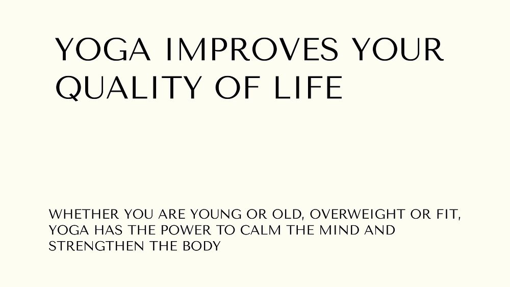 Yoga class presentation template, health & wellness design vector