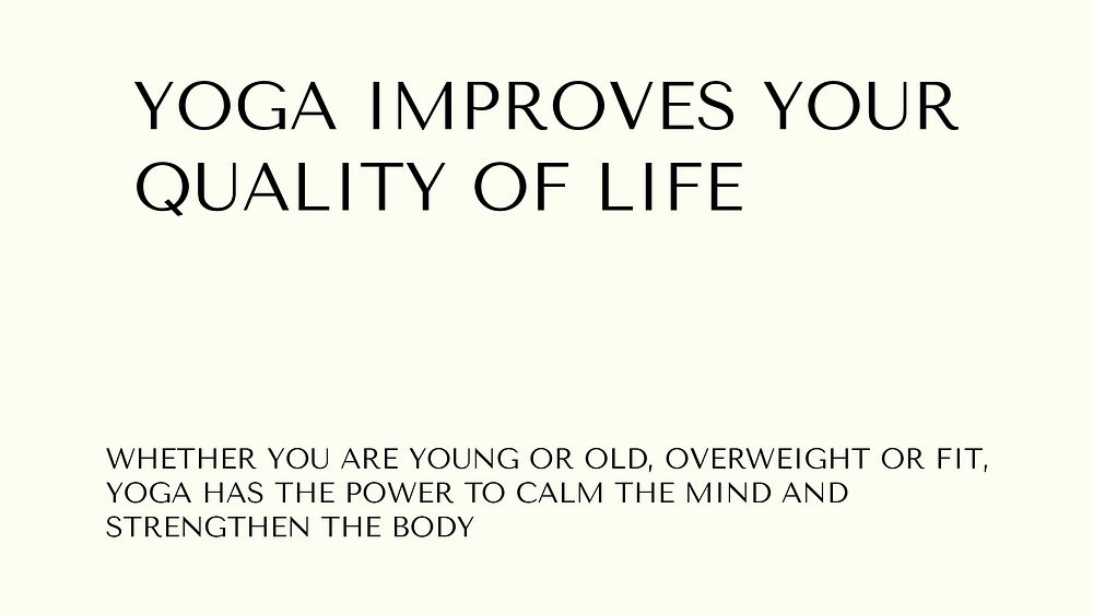 Yoga class presentation template, health & wellness design psd
