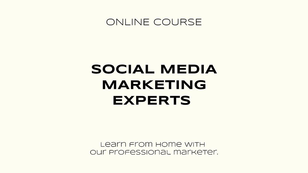 Online course presentation template, media business design psd