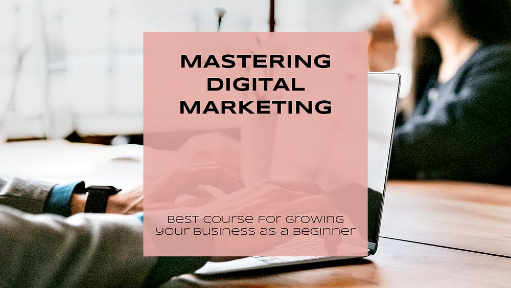 Online course presentation template, media business design psd