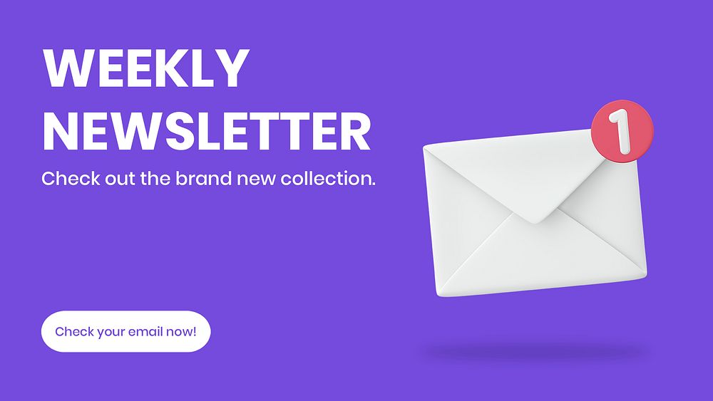 Weekly newsletter blog banner template, | Free PSD Template - rawpixel